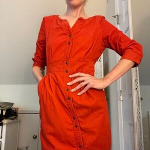 Maeve Anthropology V-Neck 3/4 Sleeve Sheath Dress